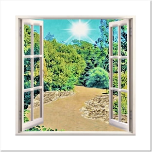 Garden Window View Posters and Art
